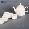 Китай завод 6 человек Белый тонкий шестигранник тонкой керамики китайский чайный сервиз